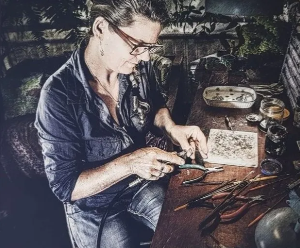 Silver Dragonfly Justene at Work