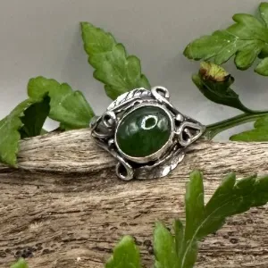 Silverdragonfly Jade Ring