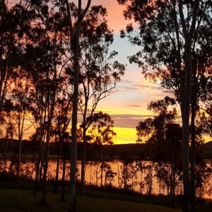 Sunset from Kulara towards Reusens Farm